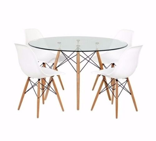 Comedor Eames Cristal Con 4 Sillas - Promoción!!!