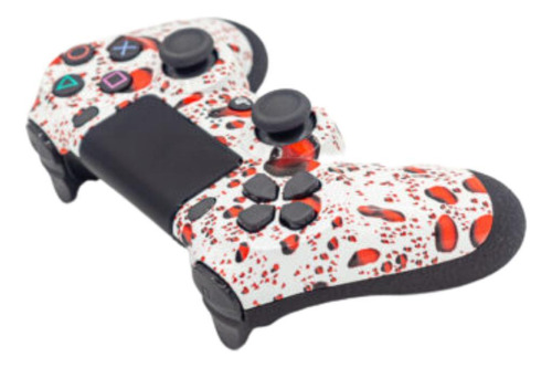 Controle Stelf Ps4 Red Bubbles Casual Controle Sem Paddles