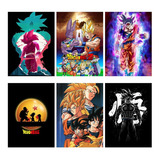 Kit 6 Placas Decorativa Animes Dragon Ball Z A Sua Escolha
