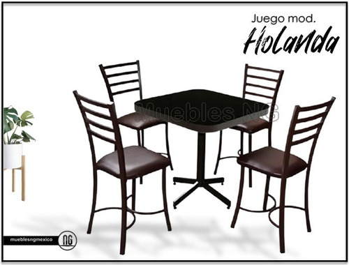 Juego De Comedor Para Restaurante Y Comercio Mod, Hol/mc 80