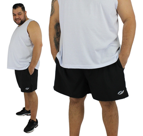 Bermuda Academia Treino Shorts Tactel C / Elastano Plus Size