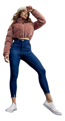 Jeans Skinny Mezclilla C.regular Indigo Atmosphere Dnm Mujer