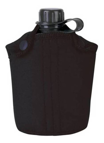 Cantil Militar Plástico Resistente Leve 900ml Preto Nautika