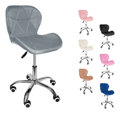 Silla Oficina Tela Ergonómica Moderna Ejecutiva Cromada