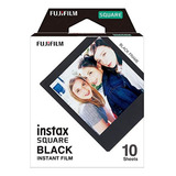 Fujifilm Instax Cuadrado Negro Película  10 Exposiciones