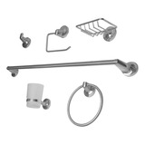 Set Accesorios Para Baño X 6 Piezas Satinadas