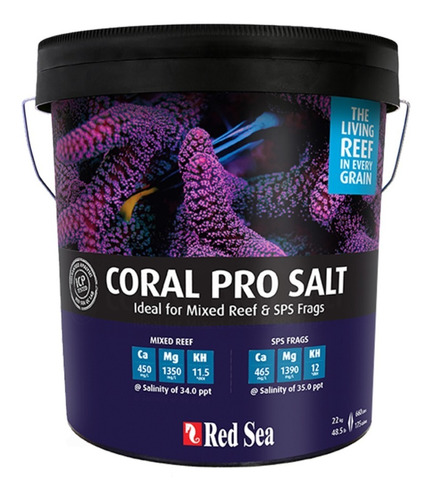 Red Sea Sal Coral Pro 22kg -660lt Pecera Marina Peces Marino