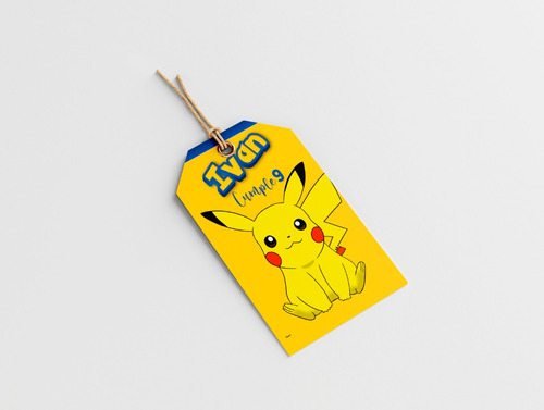 33 Tags Etiquetas Personalizado De Picachu Para Tu Fiesta 