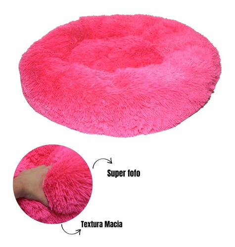 Cama Pet Nuvem Cachorro Gato Dog Caminha 70 Cm Grande Peluci Cor Rosa