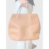 Cartera Pisidia Cuero Natural Con Silicona, Nueva, Café Clar