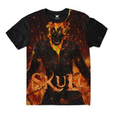 Camiseta Ghost Rider Fire Caveira Skull Motoqueiro Fogo