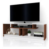 Mesa Lcd Led Mueble Moderno Living Rack Linea Moderna Color Marrón