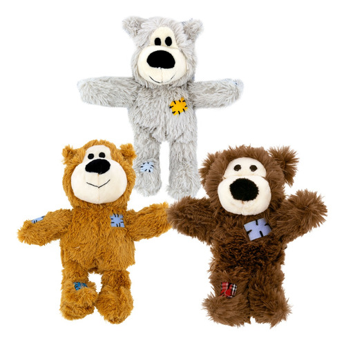 Brinquedo Pelúcia P/ Cães Kong Wild Knots Urso Gg Resistente