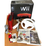 Nintendo Wii Rojo Transparente Carcaza Custom Con Juegos