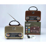 Bocina Bluetooth Radio Recargable Retro Portatil Vintage Color Ocre