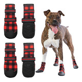 Flystar Zapatos Para Perros Medianos Y Grandes, Impermeables