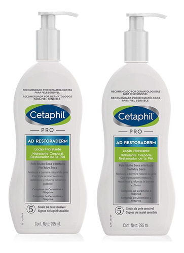 Kit 2 Cetaphil Restoraderm Pro Ad Control Loção Hidr 295ml 