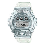 Reloj Casio G-shock Gm-6900scm-1dr Mujer Color De La Correa Blanco Color Del Bisel Gris Color Del Fondo Gris