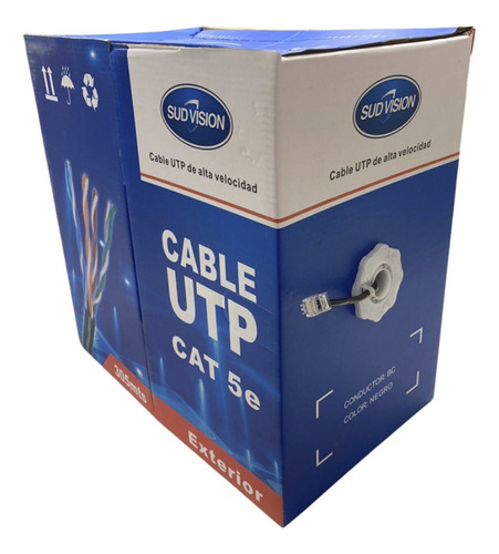 Cable Utp Exterior Sudvision Cat 5e 305mts 70% Cobre