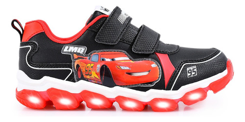 Zapatillas Footy Cars Race Disney Niños Luz Led Al Pisar