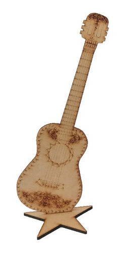 12 Figuras Guitarra Mdf Tipo Coco 45 Cm Centro Mesa Recuerdo