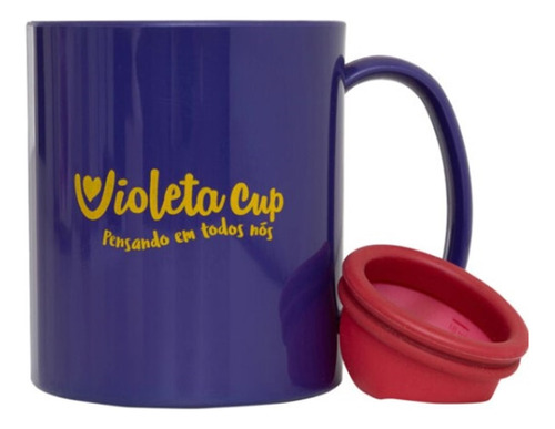 Kit Mini Disco Menstrual Violeta Cup Duo Cor Vermelho