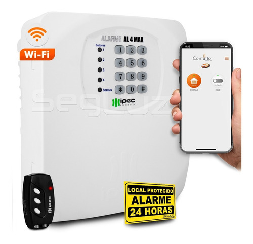 Central Alarme Sem Fio Wifi + App Celular Casa Empresa