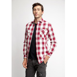 Camisa Hombre Checkered Indiana Fj Rojo Fw 2023 Ferouch