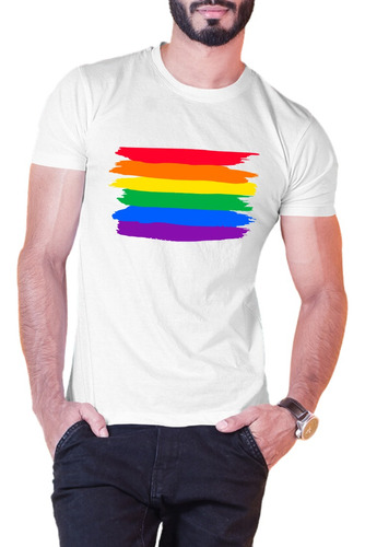 Playera Lgbt Orgullo Gay Arcoiris Pride Day Bandera. B/n
