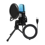 Microfone Gamer Rgb Sf-666r Pop Filter Usb Pc Yanmai 