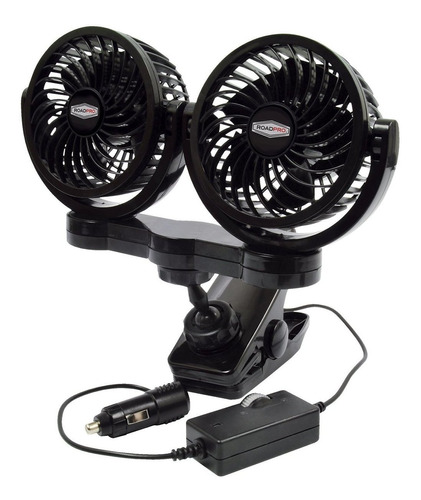 Roadpro Rpsc8572 Ventilador Doble De 12 Voltios Con Clip De