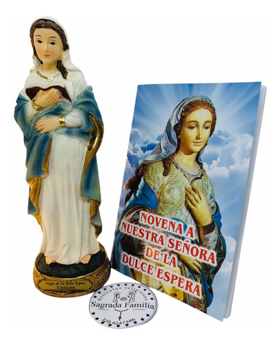Virgen De La Dulce Espera 19cm En Porcelana + Novena