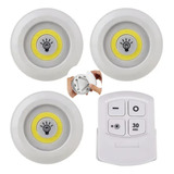 Kit 3 Lampada Luminaria Led Spot Sem Fio Mas Controle Remoto