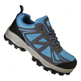 Zapatillas Outdoor Invierno Mujer Gris Azul - 7063