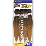 Sintético Mega Pack Trenza - 4x Braid 301 18 ''(1 Jet Negro)