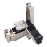 Conector Profinet Rj45 90º Metálico 4 Pines Macho Siemens 