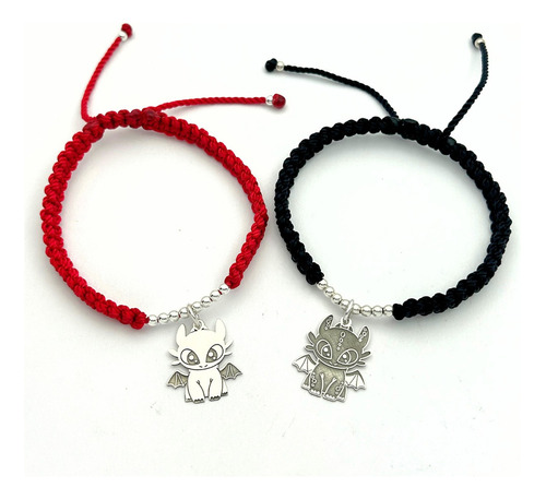 Pulseras Chimuelo Furia Nocturna Y Luminosa Pareja Sw925