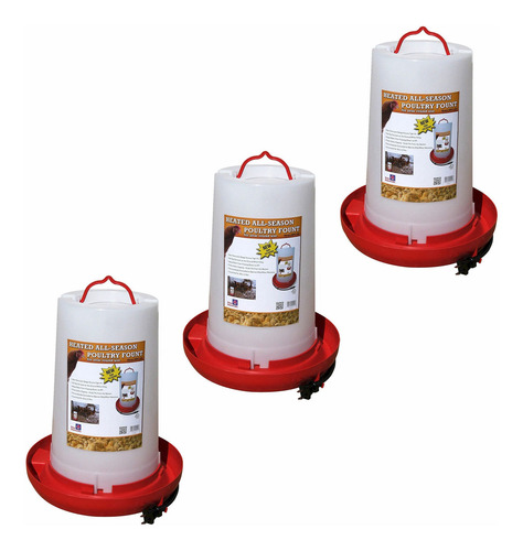 Set De 3 Bebederos Para Gallinas Diseño En Plástico