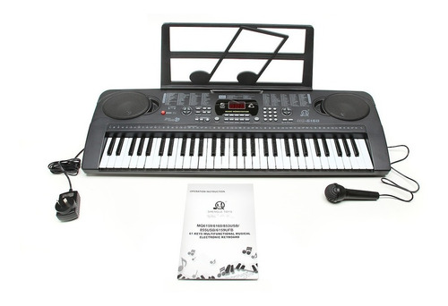 Organo Musical Con 61 Teclas Teclado Microfono Piano Atril