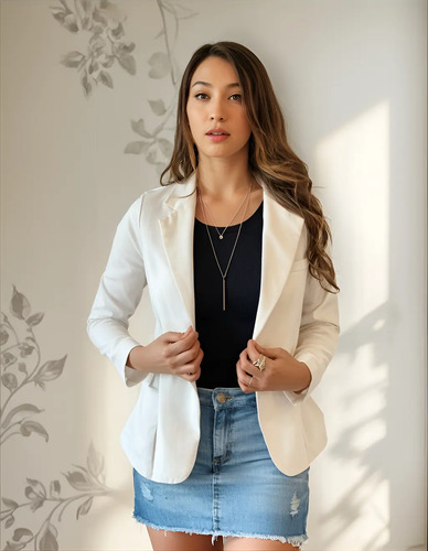 Blazer Casaquinho Alfaiataria Social Feminino Acinturado | MercadoLivre