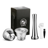 2 Cápsulas Reutilizables De Acero +accesorios Para Nespresso