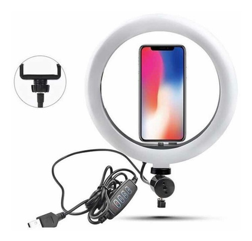 Iluminador Ring Light 26cm Usb Led Misto 3500k 5500k