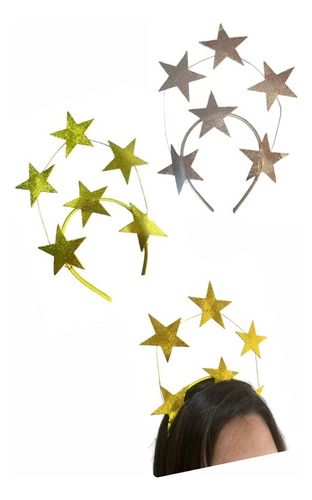 Tiara Estrela Glitter Carnaval Fantasia 