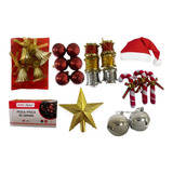 Kit Natal Completo - Pisca Pisca Estrela Bolas Sinos E Mais.