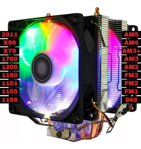 Cooler Rgb Intel Amd 1700 1200 115x 2011 Am4 I5 I7 I9 R5 R7 