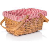 Big Mo's Toys Picnic Basket - Cesta De Mimbre Tejida Con Vir