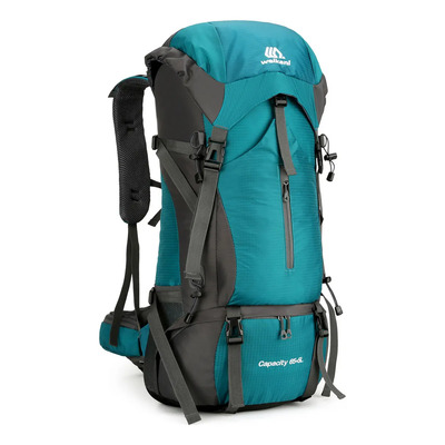 70l Mochila Senderismo Resistente Al Agua+cubierta De Lluvia Color Lake Blue | Envío gratis