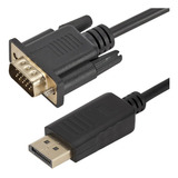 Cabo Displayport Macho X Vga Macho De 1,80 Metros Banhado