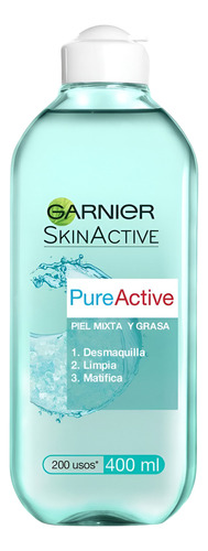 3 Pza Agua Micelar Garnier Skinactive Pure Active Piel Mixta