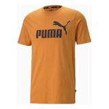 Camiseta Puma Hombre Ess Logo Tee Cafe Negro